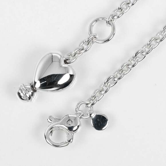 TIFFANY Silver Heart Charm Bracelet